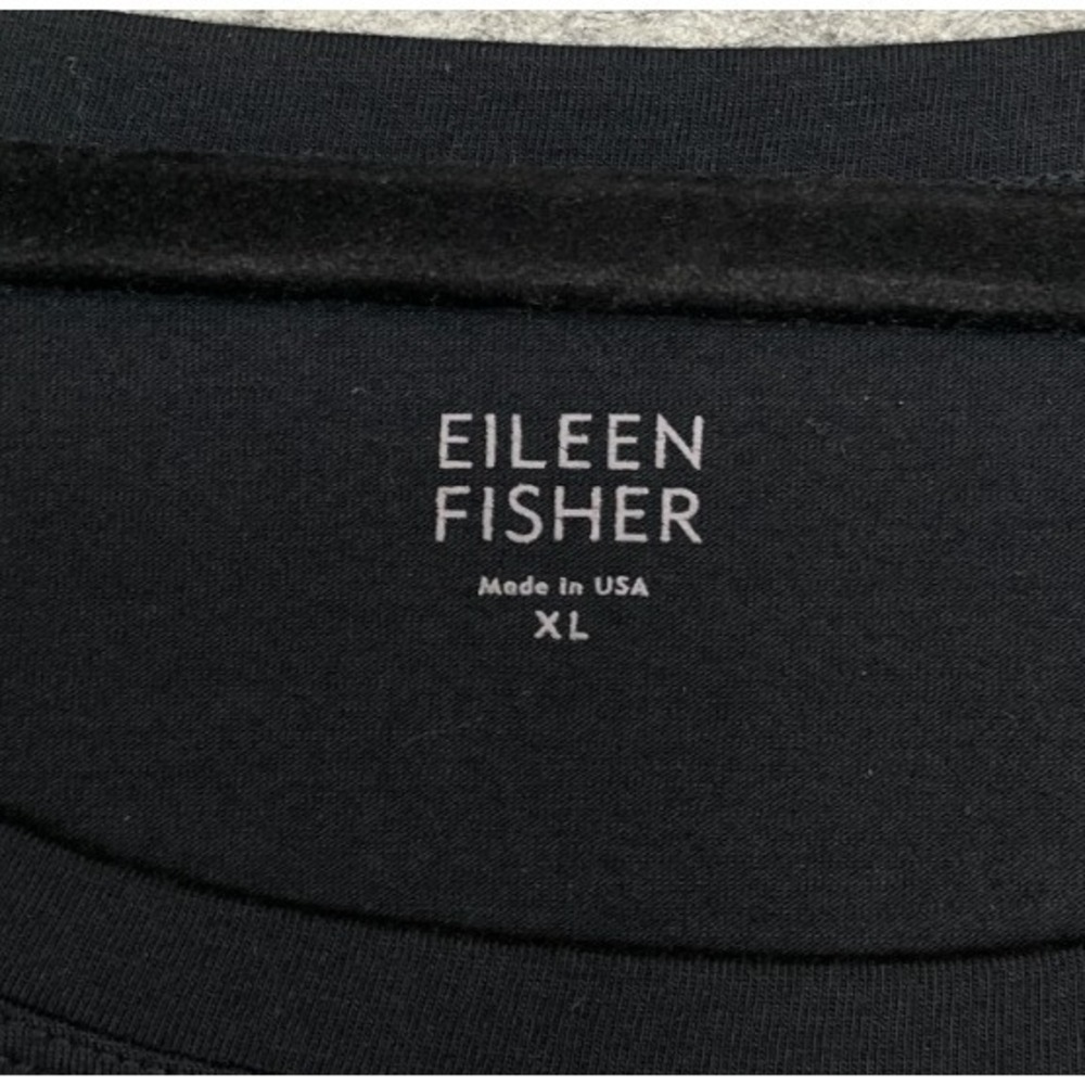 Eileen Fisher Dress Black XL Organic Cotton - Picture 3 of 13